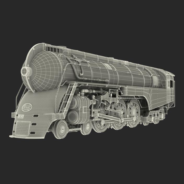 3D NYC Dreyfuss Hudson Steam Locomotive