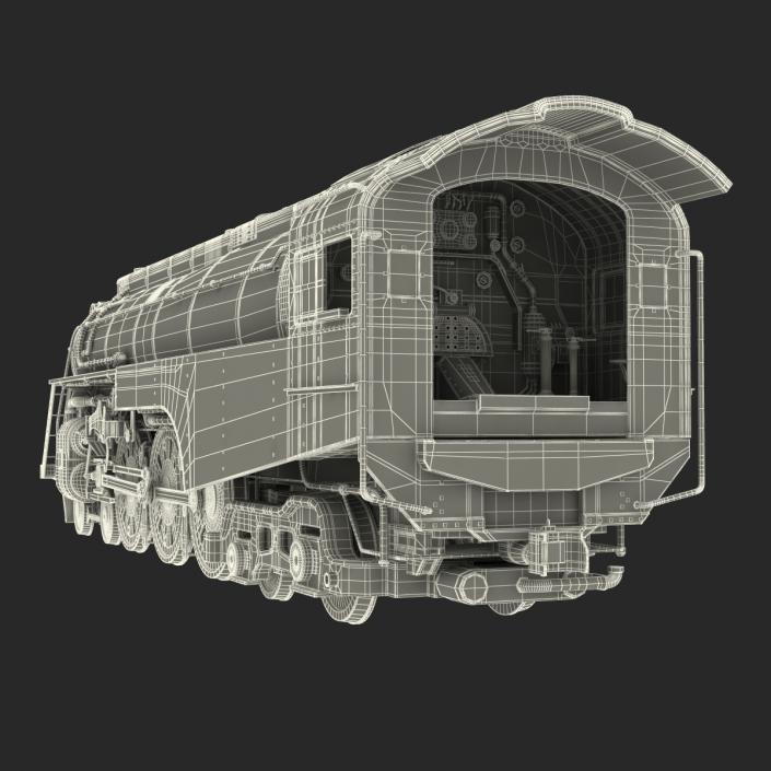 3D NYC Dreyfuss Hudson Steam Locomotive