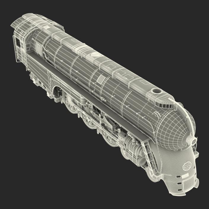 3D NYC Dreyfuss Hudson Steam Locomotive