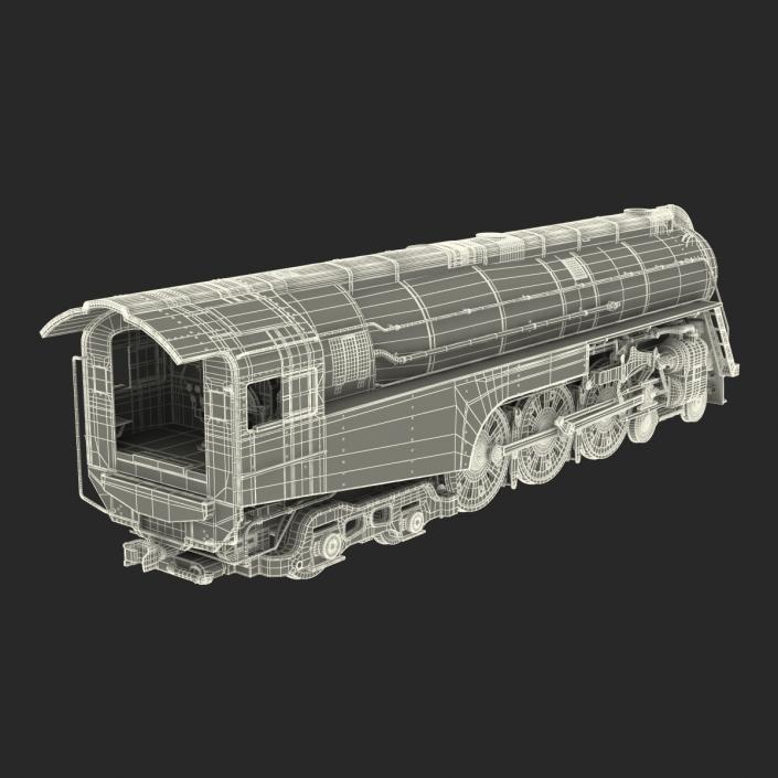 3D NYC Dreyfuss Hudson Steam Locomotive