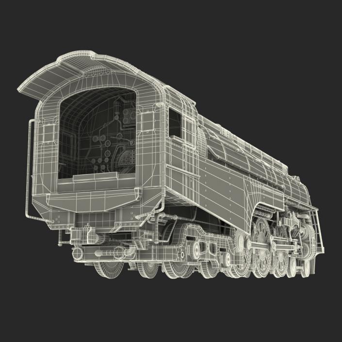 3D NYC Dreyfuss Hudson Steam Locomotive