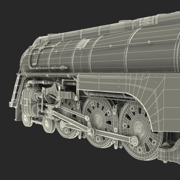 3D NYC Dreyfuss Hudson Steam Locomotive