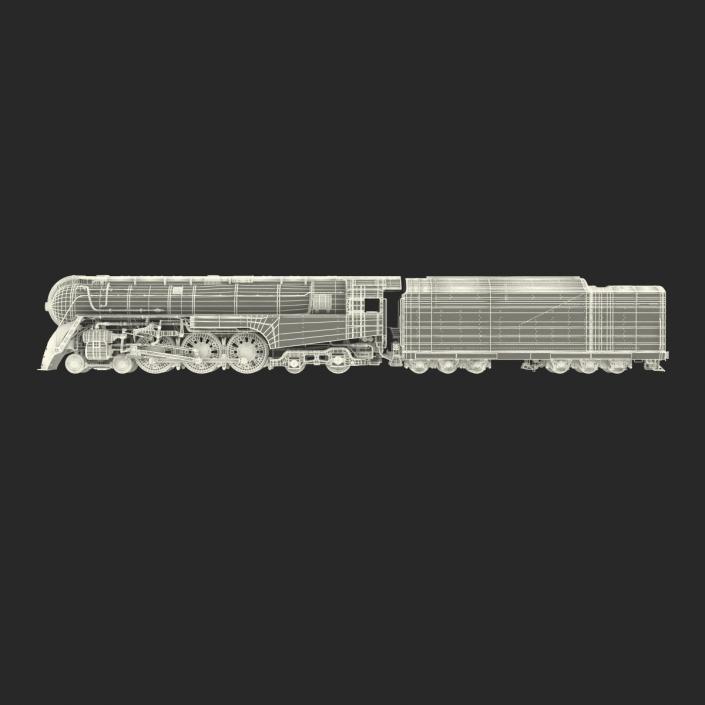 3D NYC Dreyfuss Hudson Steam Train Rigged model