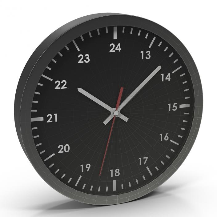 3D Office Clock Black model