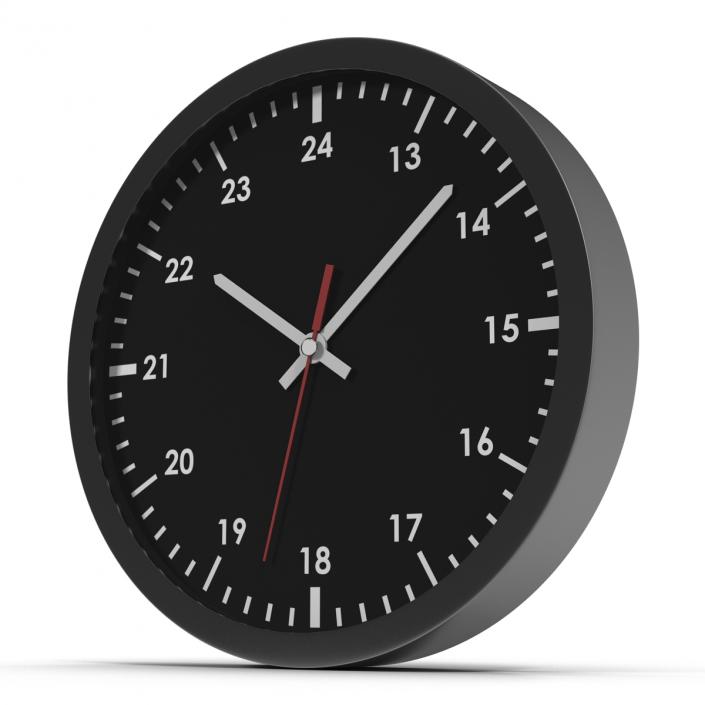 3D Office Clock Black model