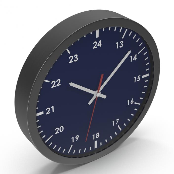 Office Clock Blue 3D