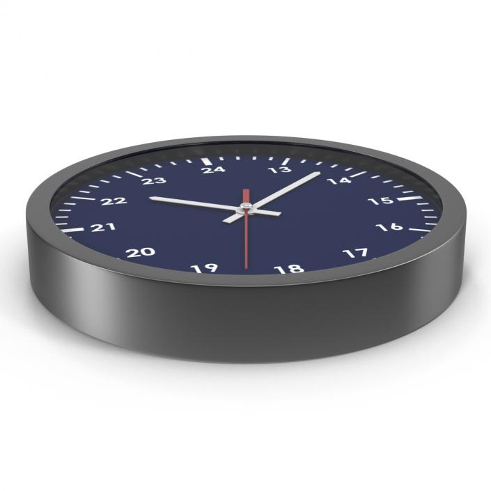 Office Clock Blue 3D