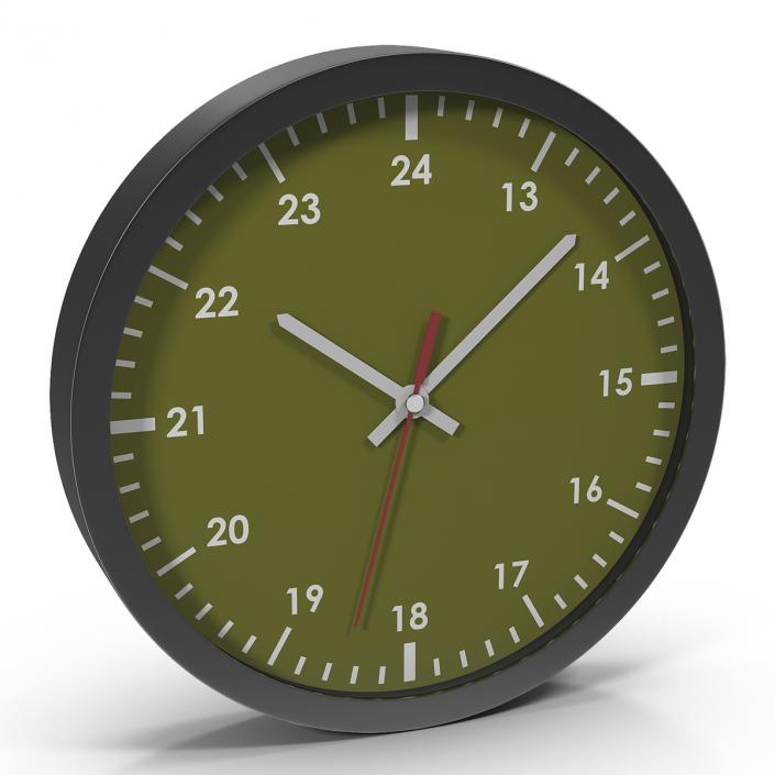 3D Office Clock Green model