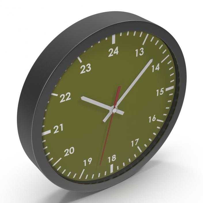 3D Office Clock Green model