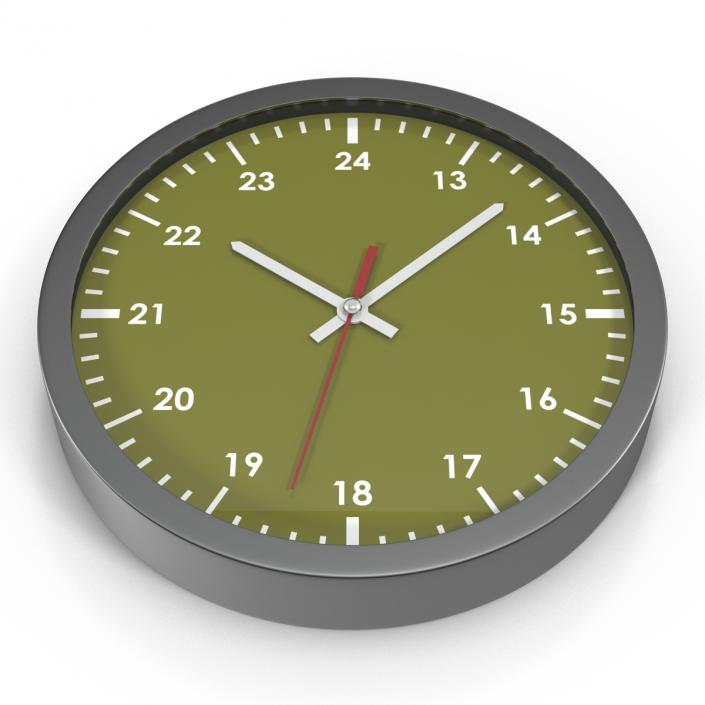 3D Office Clock Green model