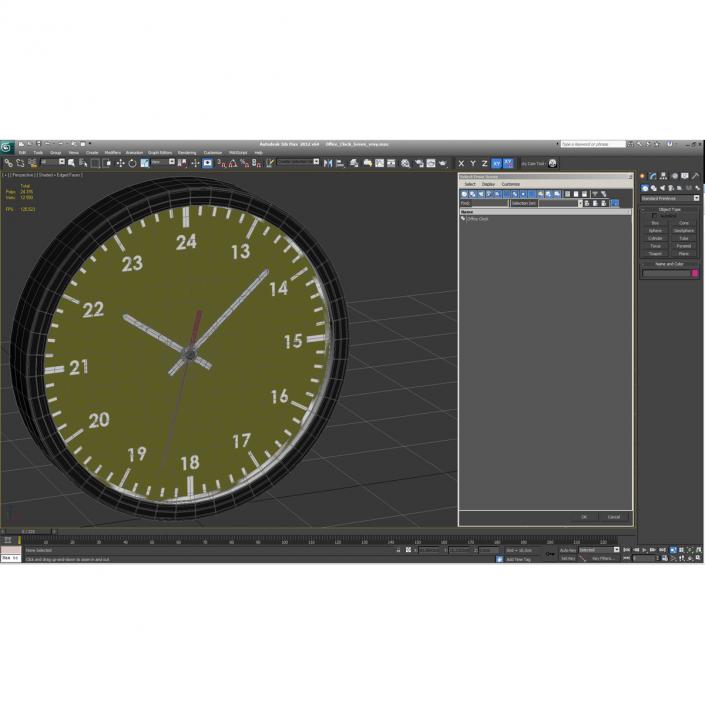 3D Office Clock Green model