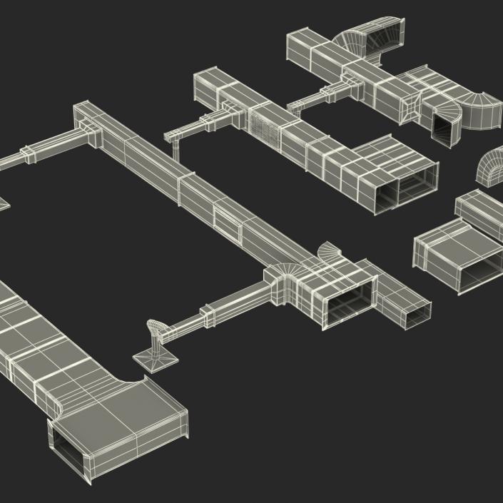 3D model Air Conditioning Ducting Collection