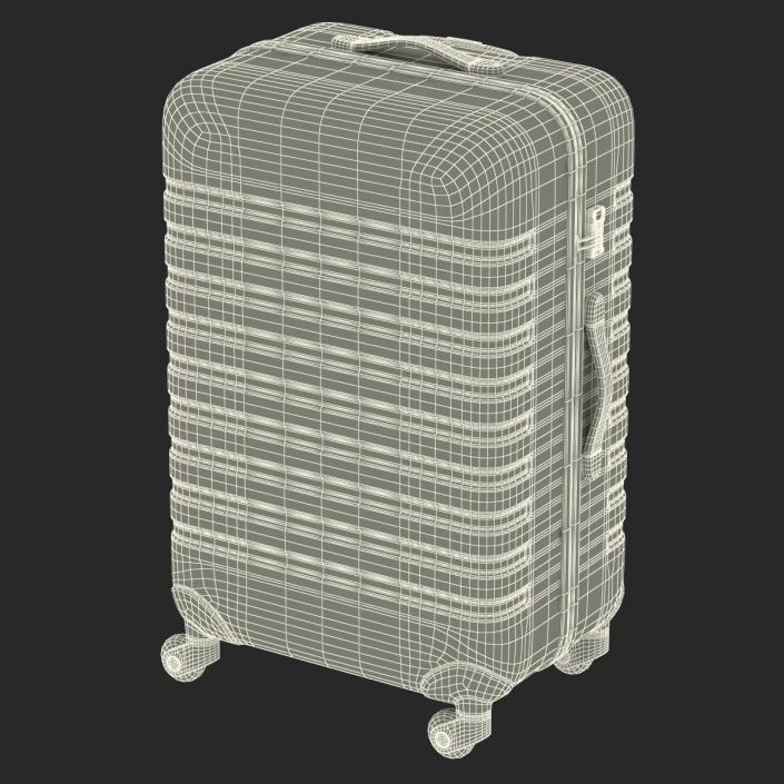 Plastic Trolley Luggage Bag Violet 3D model