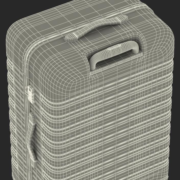 Plastic Trolley Luggage Bag Violet 3D model