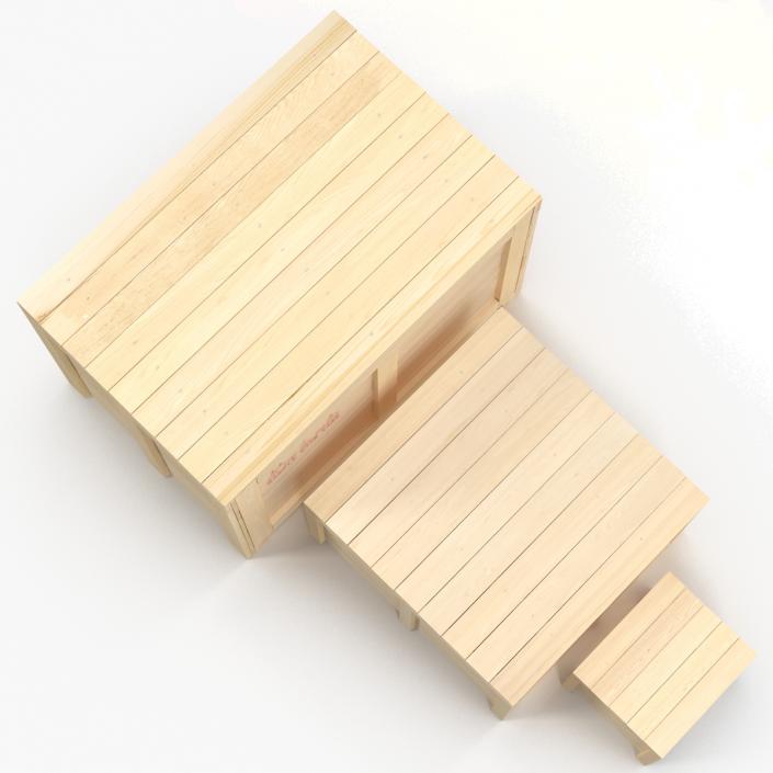 3D Wooden Shipping Crates Collection model