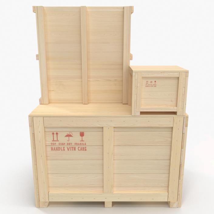 3D Wooden Shipping Crates Collection model