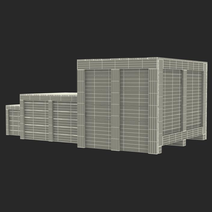 3D Wooden Shipping Crates Collection model