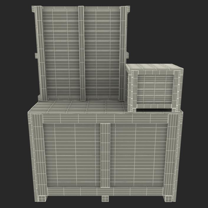 3D Wooden Shipping Crates Collection model