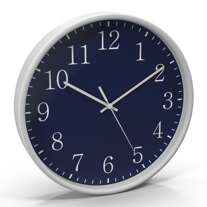 Office Clock 2 Blue 3D model