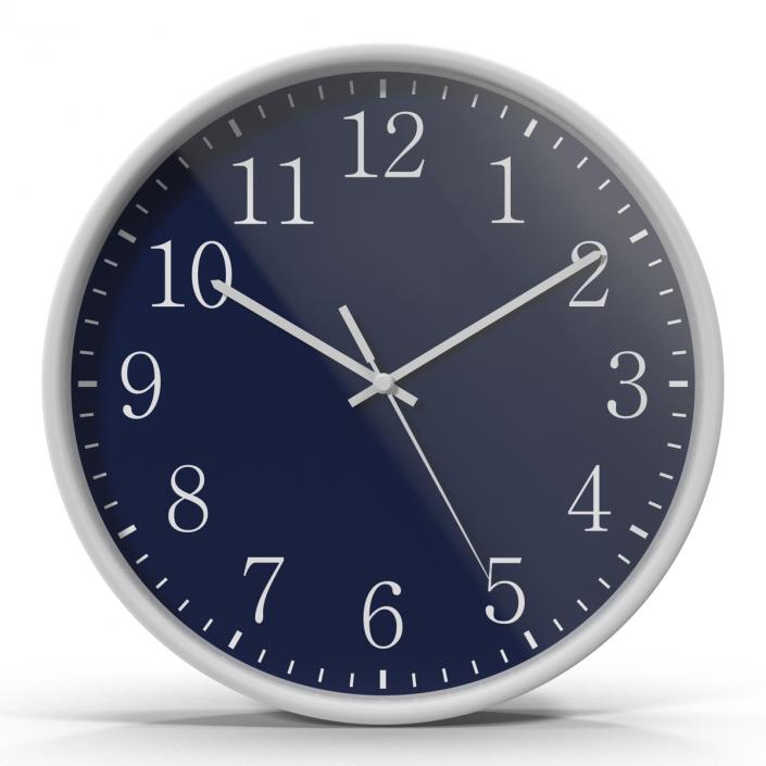 Office Clock 2 Blue 3D model