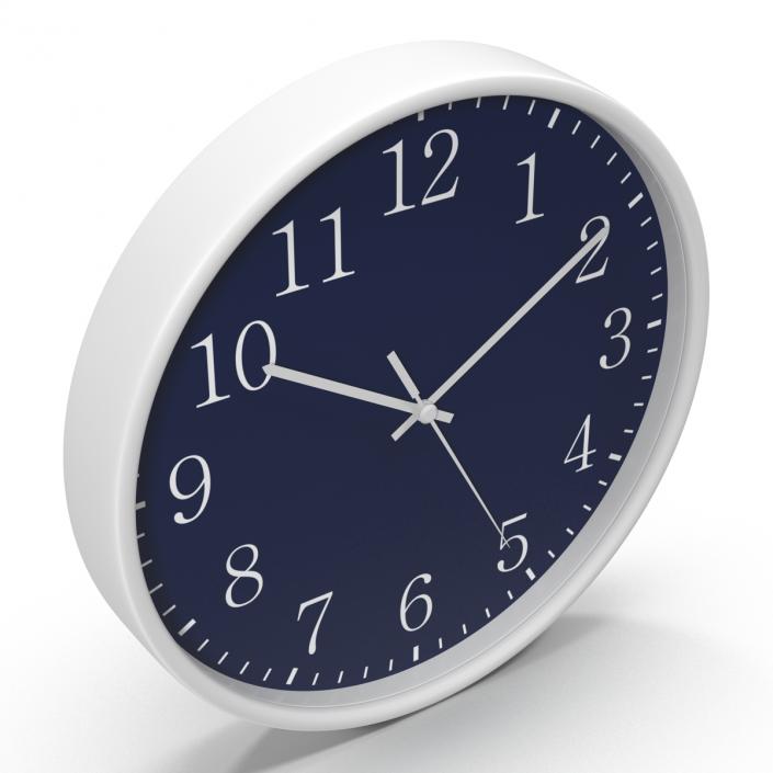 Office Clock 2 Blue 3D model