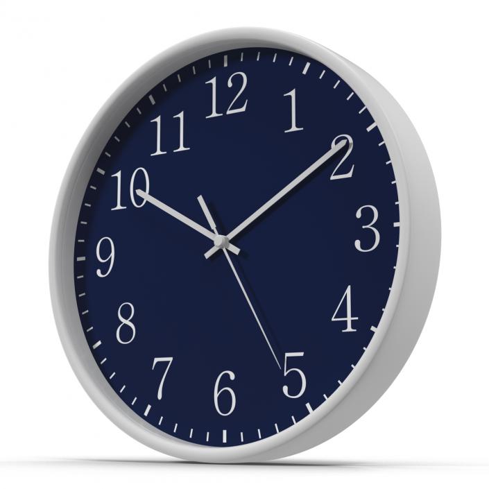 Office Clock 2 Blue 3D model