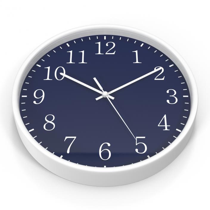 Office Clock 2 Blue 3D model