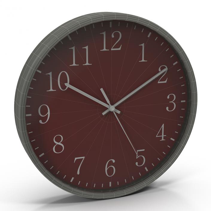 3D Office Clock 2 Red model