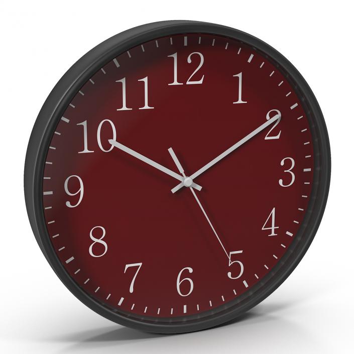 3D Office Clock 2 Red model