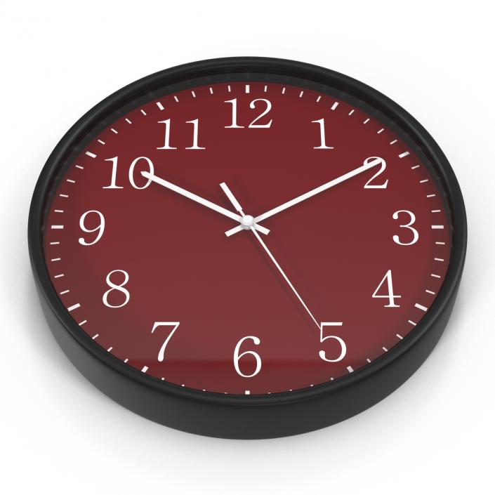 3D Office Clock 2 Red model