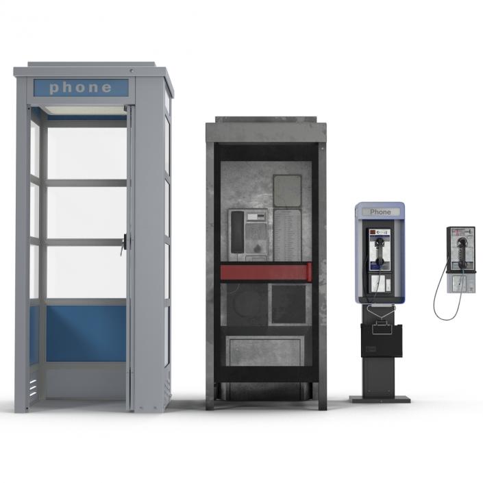 3D Public Phones Collection 2