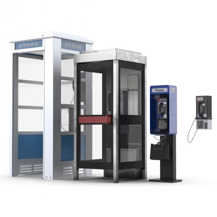 3D Public Phones Collection 2