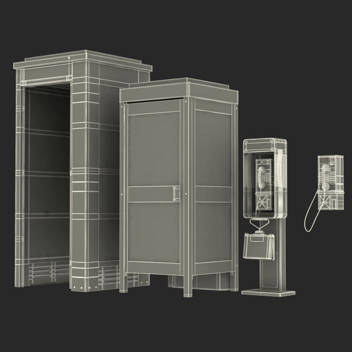 3D Public Phones Collection 2