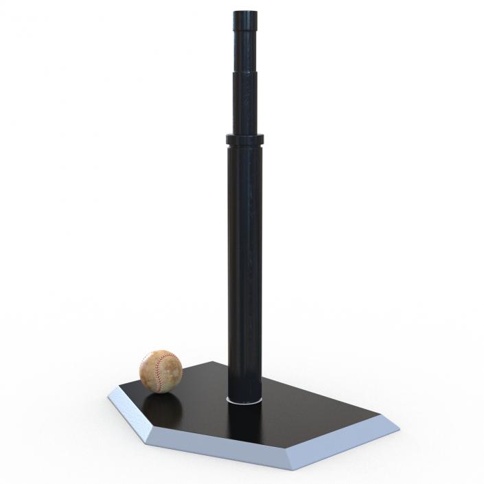 Baseball Batting Tee and Ball 3D model