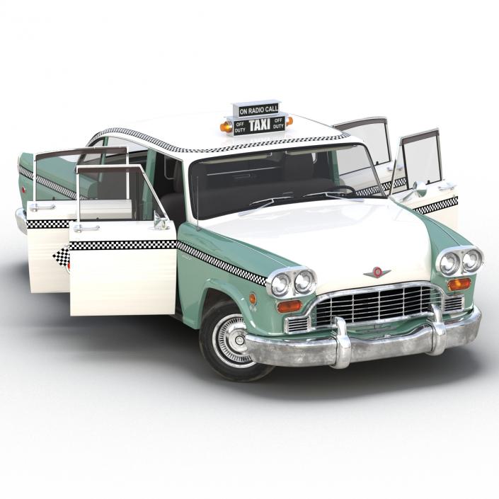 Checker Taxicab 1982 Rigged 3D