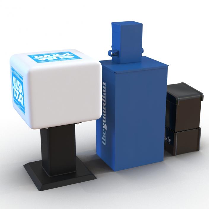 3D Newspaper Boxes Collection