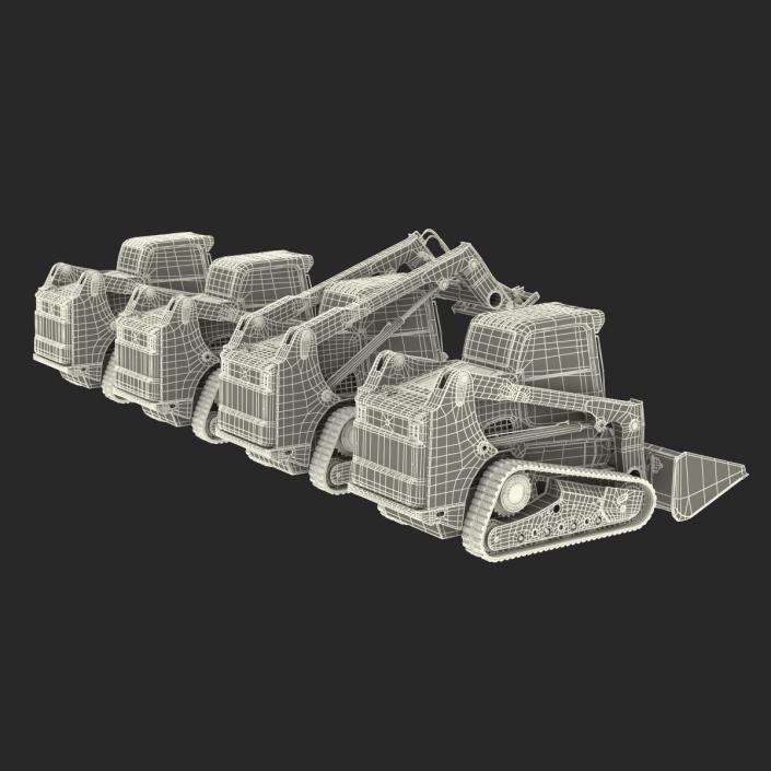 Compact Tracked Loaders Collection 3D model