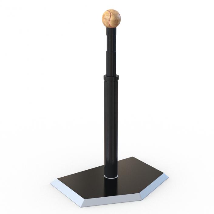 Baseball Batting Tee and Ball 3D model