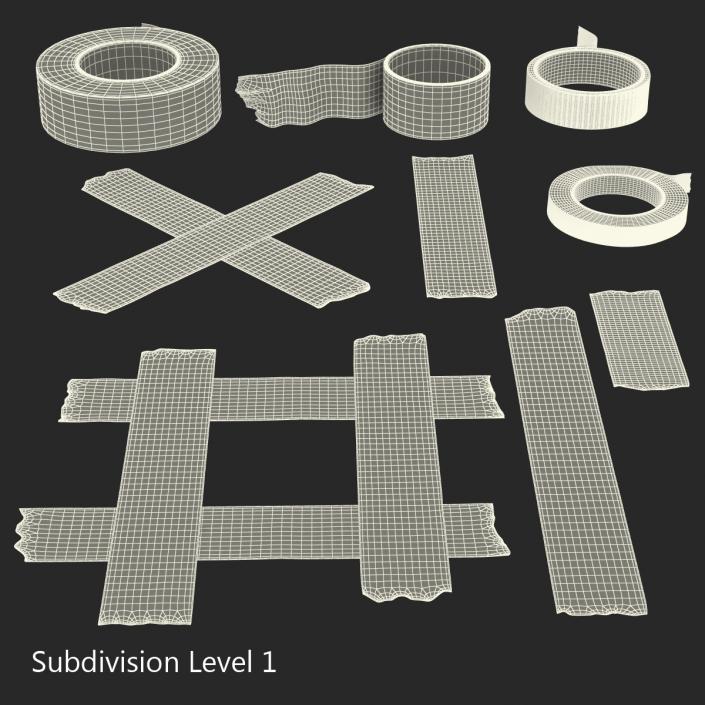 3D Duct Tapes Collection 2 model