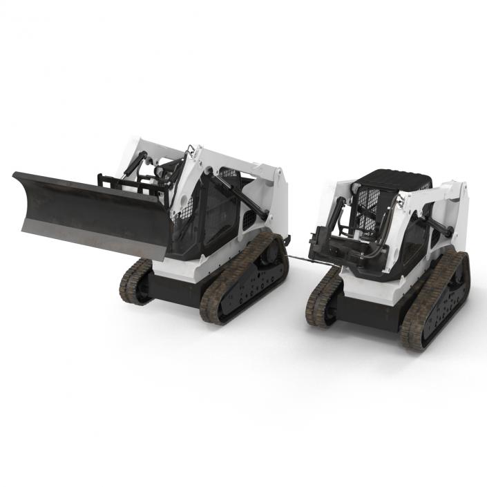 3D Compact Tracked Loaders Rigged Collection