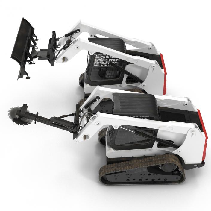 3D Compact Tracked Loaders Rigged Collection