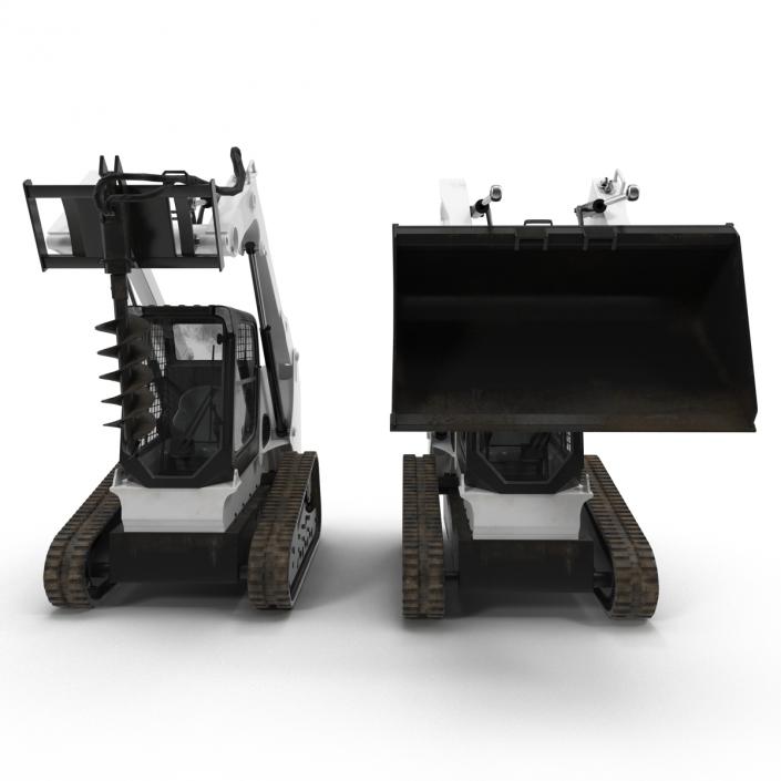 3D Compact Tracked Loaders Rigged Collection