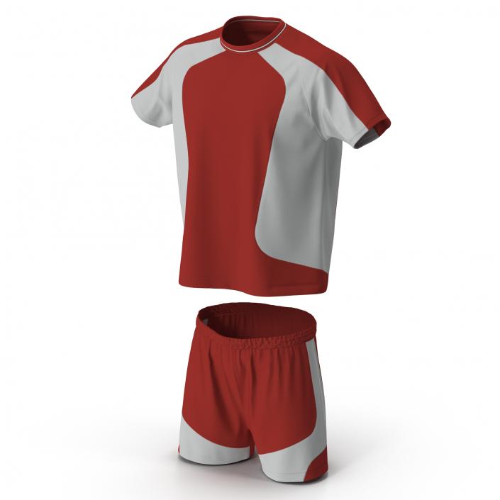 3D model Soccer Uniform Red 2