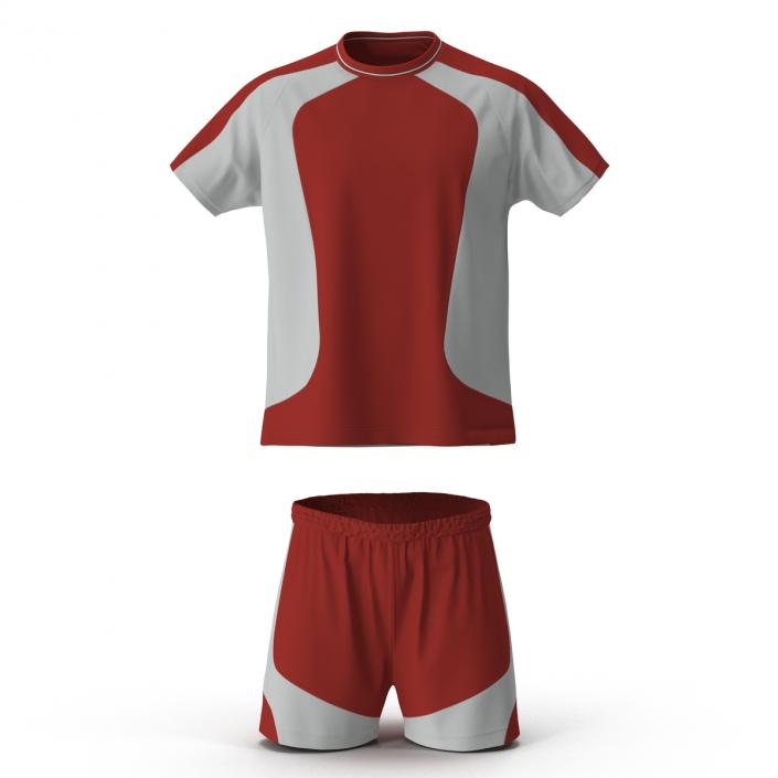 3D model Soccer Uniform Red 2