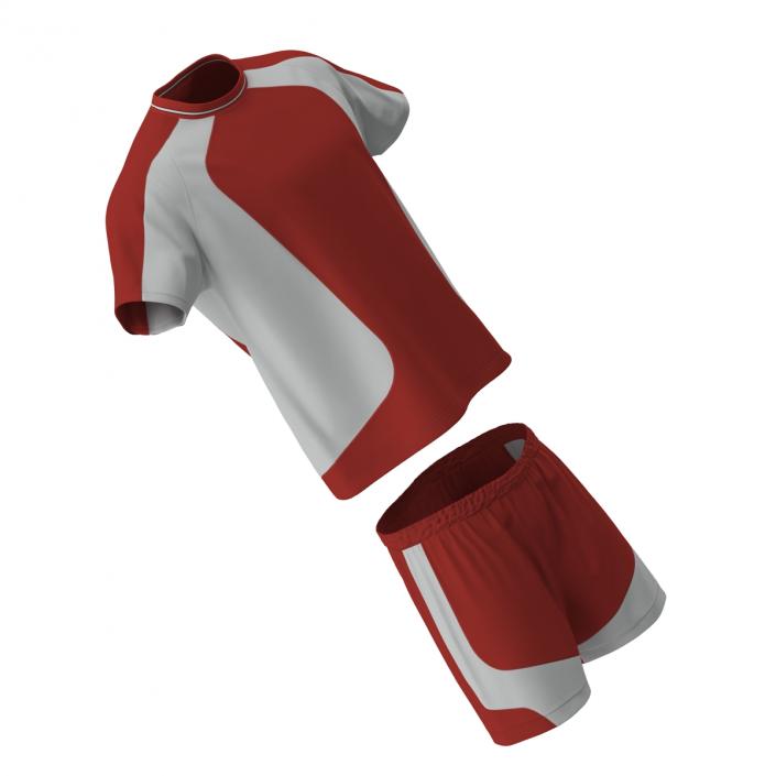 3D model Soccer Uniform Red 2