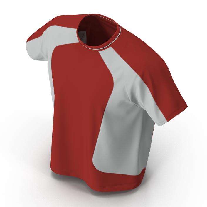 3D model Soccer Uniform Red 2