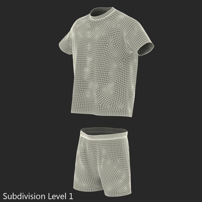 3D model Soccer Uniform Red 2