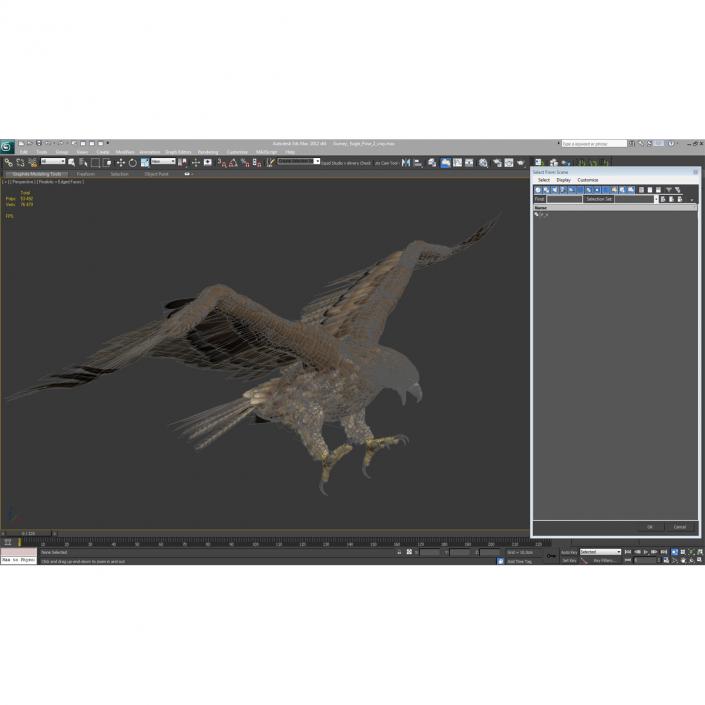 Gurney Eagle Pose 2 3D model