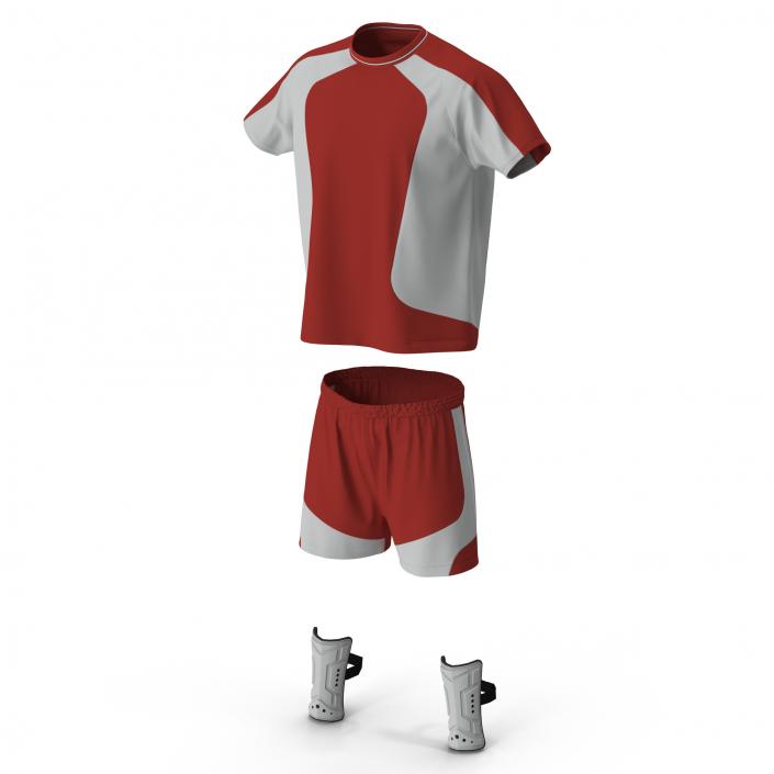 3D Soccer Uniform Red model