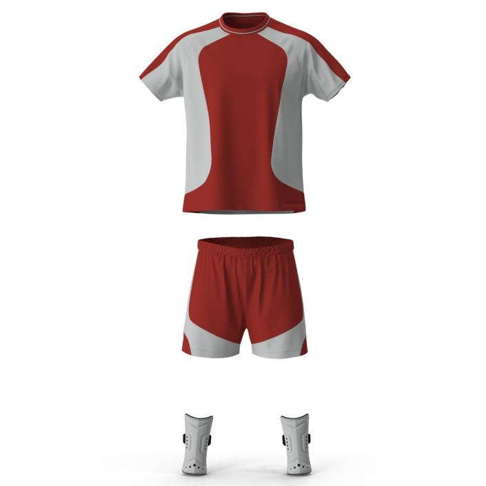 3D Soccer Uniform Red model